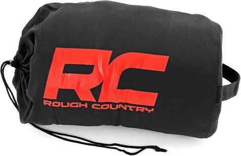 بطانية تخييم مقاومة للماء وخفيفة الوزن من Rough Country مع حقيبة حمل - 99041، مقاس كبير جدًا، أسود in Saudi Arabia