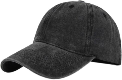 Vintage Baseball Cap 100% Cotton Sun Hat Basic Solid Color Washed Denim Trucker Cap for Men Women Adjustable in Saudi Arabia
