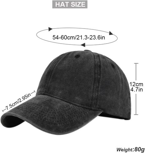 Vintage Baseball Cap 100% Cotton Sun Hat Basic Solid Color Washed Denim Trucker Cap for Men Women Adjustable in Saudi Arabia