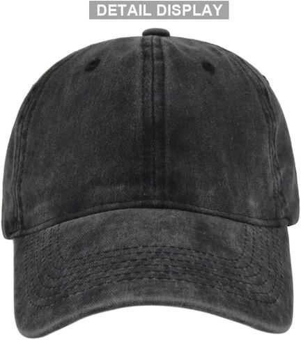 Vintage Baseball Cap 100% Cotton Sun Hat Basic Solid Color Washed Denim Trucker Cap for Men Women Adjustable in Saudi Arabia