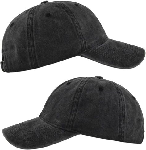 Vintage Baseball Cap 100% Cotton Sun Hat Basic Solid Color Washed Denim Trucker Cap for Men Women Adjustable in Saudi Arabia
