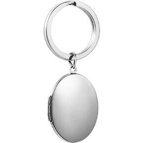 Silver Heart Locket Keychains For Women Black Silver Locket Key chain that Hold Pictures Photo Keychain as Gifts