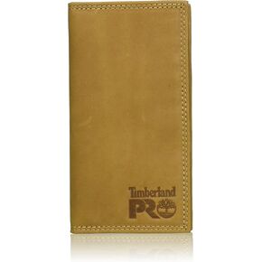 محفظة Timberland PRO للرجال طويلة من الجلد ثنائية الطي مع تقنية RFID
