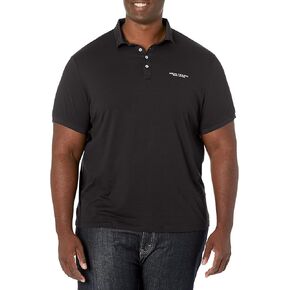 A｜X ARMANI EXCHANGE Men's Short Sleeve Contrast Logo Jersey Polo