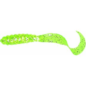 Mister Twister 3"" Meeny Tail, Chartreuse,Silver FLK (MTSF20-10S)