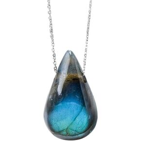 Moonstone/Amethyst Necklace Y2k Necklace Chain Teardrop Pendant Birthstone Crystal Jewelry Anniversary Birthday Gifts for Women