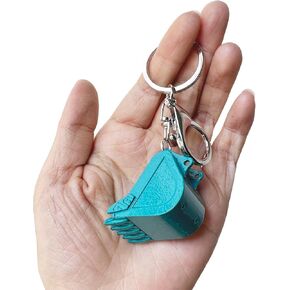 Funny Metal Excavator Bucket Keychains for Mens unique keychains Car Key Chain Birthday Gift For Men Boy Kids Backpack charms