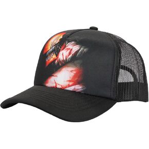 Bioworld Chainsaw Man Logo & Pochita Men's Black Precurve Snapback Hat