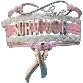 Cancer Awareness Pink Ribbon Bracelet, Hope & Faith Bracelet, Breast Cancer Infinity Bracelet, Perfect Cancer Gift