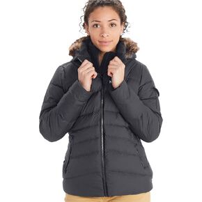 MARMOT Women's Ithaca Jacket - 700-Fill Down-Insulated, Water-Resistant Coat with Zip-Off Hood and Removable Fur Ruff