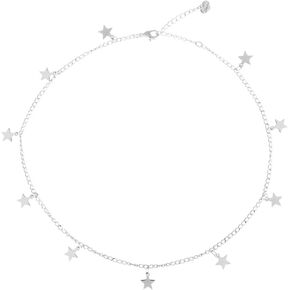 S.J JEWELRY Women Simple Delicate Full Moon 14K Gold Plated/Rose Gold/Silver Plated Layered Pendant Handmade Star Chokers Necklaces