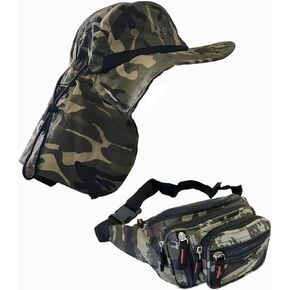 Camo Boonie Hat with Neck Flap Boonie Hats for Women & Men (Includes Camo Fanny Pack) Camo Fishing Hat Safari Hat in Saudi Arabia