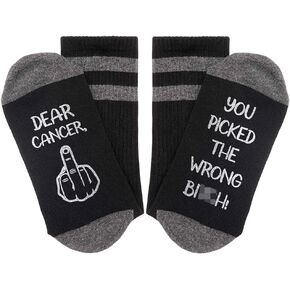 Cancer Socks, Breast Cancer,Cancer Survivor Gifts For Men, Gifts For Cancer Patients Men, Cancer Patients Must Have.