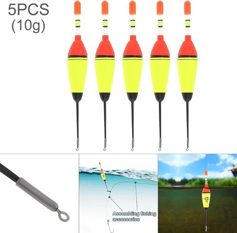 OriGlam 5pcs EVA Foam Floats Fishing Bobbers Fishing Floats, Bobbers Fishing Floats Foam Plastic Bobber Sea Fishing Striking Float for Pike Perch Carp Bass (10g) in Saudi Arabia