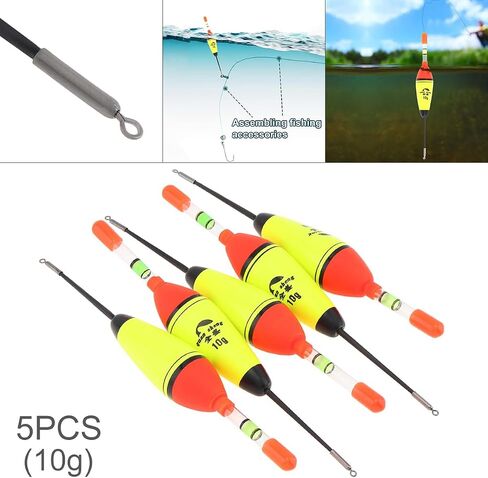 OriGlam 5pcs EVA Foam Floats Fishing Bobbers Fishing Floats, Bobbers Fishing Floats Foam Plastic Bobber Sea Fishing Striking Float for Pike Perch Carp Bass (10g) in Saudi Arabia