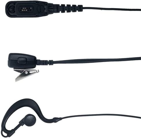 سماعة أذن مع ميكروفون PTT لموتورولا MTP850 MOTOTRBO XPR6550 APX6000 XPR7350 XPR6350 جهاز اتصال لاسلكي ثنائي الاتجاه على شكل G أسود in Kuwait