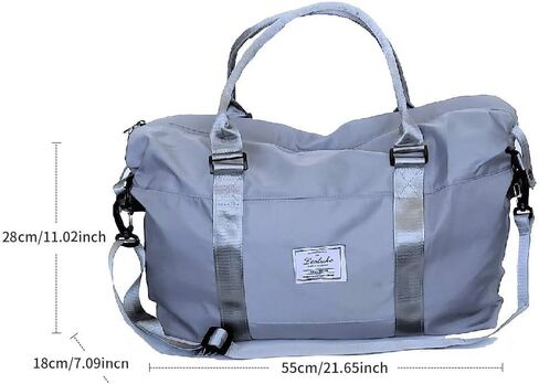 حقائب سفر نسائية، حقيبة للحمل في عطلة نهاية الأسبوع للنساء، حقيبة رياضية، حقيبة من القماش الخشن للتمرين، حقيبة كتف طوال الليل، مقاومة للماء in Kuwait