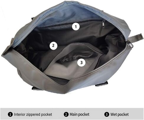 حقائب سفر نسائية، حقيبة للحمل في عطلة نهاية الأسبوع للنساء، حقيبة رياضية، حقيبة من القماش الخشن للتمرين، حقيبة كتف طوال الليل، مقاومة للماء in Kuwait