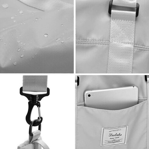 حقائب سفر نسائية، حقيبة للحمل في عطلة نهاية الأسبوع للنساء، حقيبة رياضية، حقيبة من القماش الخشن للتمرين، حقيبة كتف طوال الليل، مقاومة للماء in Kuwait