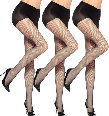 HUE Women's 2 Pack Sheer Tights Assorted Womens Tights Including Control Top, Fishnet, Lace, Toeless Pantyhose in Saudi Arabia