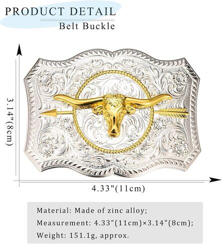 Vintage Belt Buckles for Men, Golden Soaring Eagle Bull Large Western Belt Buckle for Halloween Christmas in Saudi Arabia