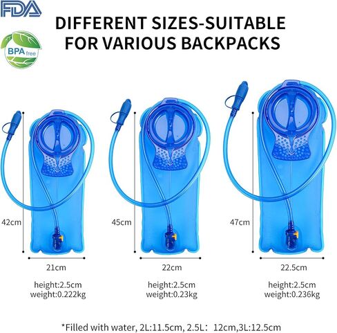 BQA Hydration Water Bladder Reservoir for Hiking Biking Climbing Cycling Running, Large Opening in Saudi Arabia