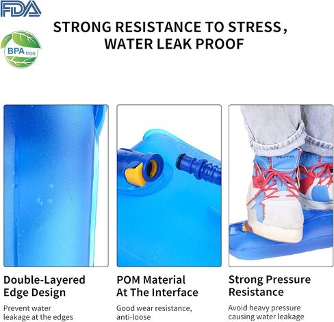 BQA Hydration Water Bladder Reservoir for Hiking Biking Climbing Cycling Running, Large Opening in Saudi Arabia