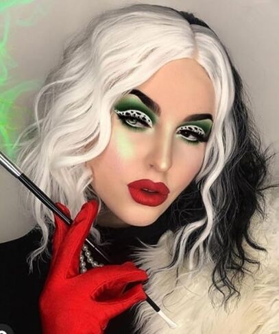 Cizoe Cruella Deville Costume Women Accessories,Halloween Red Gloves Costume,Necklace,Bracelet for 1920s Accessories(A-Gloves set) in Saudi Arabia