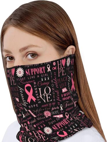 Breast Cancer Awareness Beanie Hat Cancer Knitted Hats Baggy Slouchy Headwear Scarf Cap for Adults Women Men in Kuwait
