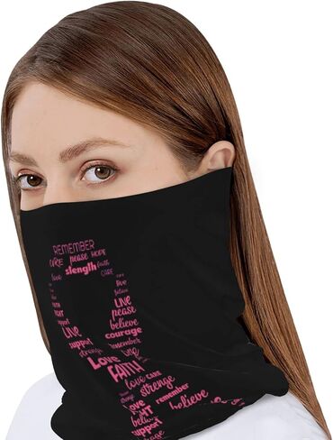 Breast Cancer Awareness Beanie Hat Cancer Knitted Hats Baggy Slouchy Headwear Scarf Cap for Adults Women Men in Kuwait