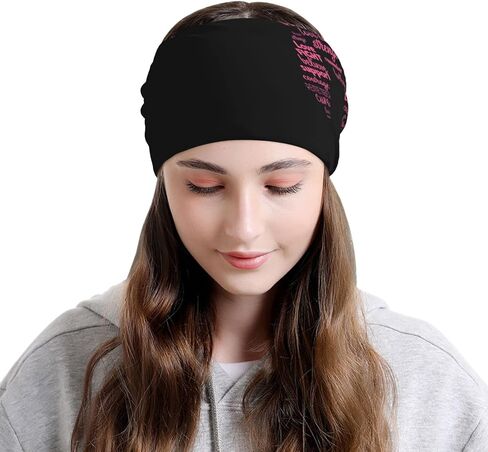 Breast Cancer Awareness Beanie Hat Cancer Knitted Hats Baggy Slouchy Headwear Scarf Cap for Adults Women Men in Kuwait