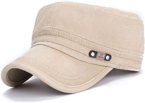 قبعات مسطحة علوية، قبعة جيش قطنية، قبعة بيسبول للشمس، قبعة ربيع وصيف قابلة للتنفس للرجال والنساء (بيج) in Kuwait