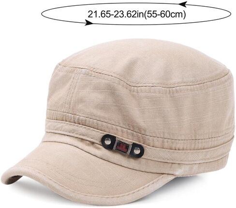 قبعات مسطحة علوية، قبعة جيش قطنية، قبعة بيسبول للشمس، قبعة ربيع وصيف قابلة للتنفس للرجال والنساء (بيج) in Kuwait