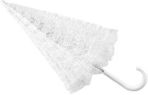 Homeford White Lace Parasol Bridal Umbrella, 26-inch Diameter, 23-inch Length in Saudi Arabia