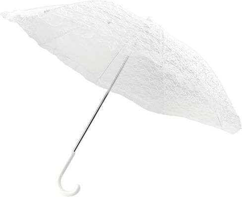 Homeford White Lace Parasol Bridal Umbrella, 26-inch Diameter, 23-inch Length in Saudi Arabia
