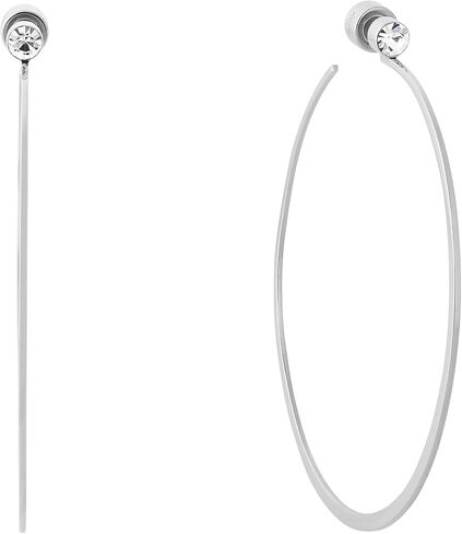 Michael Kors Silver-Tone Hoop Earrings for Women; Huggie Earrings for Women; Stainless Steel Earrings; Jewelry for Women in Saudi Arabia