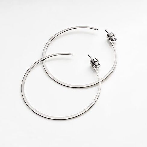 Michael Kors Silver-Tone Hoop Earrings for Women; Huggie Earrings for Women; Stainless Steel Earrings; Jewelry for Women in Saudi Arabia