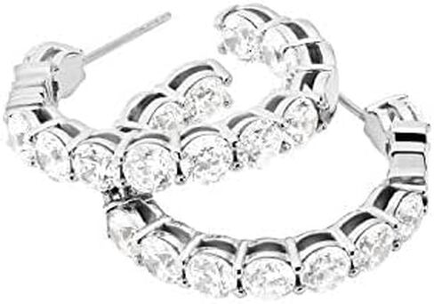 Michael Kors Silver-Tone Hoop Earrings for Women; Huggie Earrings for Women; Stainless Steel Earrings; Jewelry for Women in Saudi Arabia