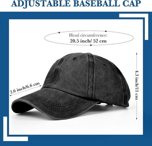 12 Pcs Baseball Caps for Women Men Washed Baseball Hat Adjustable Cotton Sports Caps for Adults Outdoor Activities in Kuwait