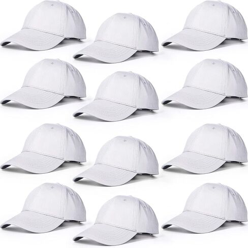 12 Pcs Baseball Caps for Women Men Washed Baseball Hat Adjustable Cotton Sports Caps for Adults Outdoor Activities in Kuwait