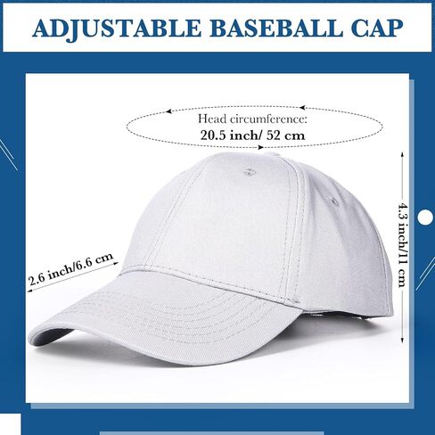 12 Pcs Baseball Caps for Women Men Washed Baseball Hat Adjustable Cotton Sports Caps for Adults Outdoor Activities in Kuwait