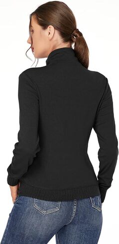 J.Corrine Women's Zip up Sweatshirts Jacket Stand Collar Long Sleeve Running Track Jacket with Pockets Navy Blue in Saudi Arabia
