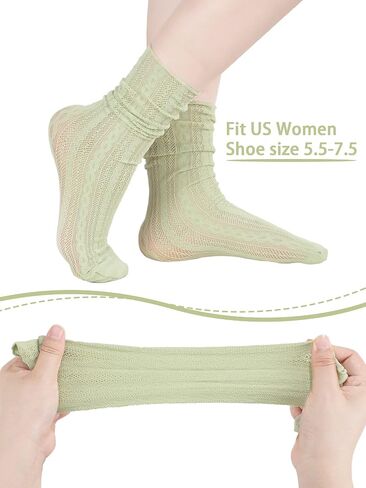 Bencailor 6 Pairs Women Lace Socks Mesh Sheer Ankle Socks Through Transparent Tulle High Sock Decorated Slouch Dress Socks in Saudi Arabia