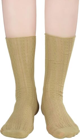 Bencailor 6 Pairs Women Lace Socks Mesh Sheer Ankle Socks Through Transparent Tulle High Sock Decorated Slouch Dress Socks in Saudi Arabia