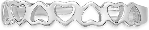 Lavari Jewelers Filigree Heart Cutout Adjustable Band Open Toe Ring for Women I 10k White or Yellow Gold Toe Ring I One Size Fits Most Toes I 3 mm Wide Body Jewelry in Saudi Arabia