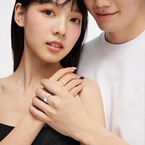 Couple Ring for Lovers 925 Sterling Silver I Love You Matching Rings for Couples Couple Gifts for Women Men in Saudi Arabia