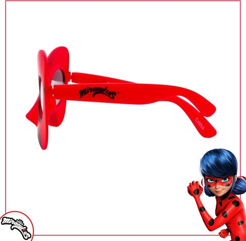 Sun-Staches Miraculous Cat Noir Sunglasses Costume Accessory, UV400 Lenses, Black Cat Mask, One Size Fits Most in Kuwait