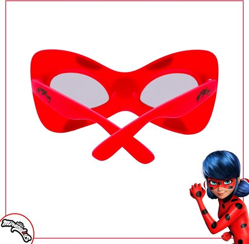 Sun-Staches Miraculous Cat Noir Sunglasses Costume Accessory, UV400 Lenses, Black Cat Mask, One Size Fits Most in Kuwait