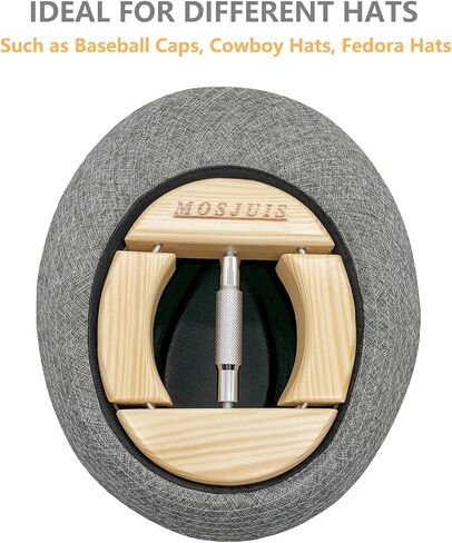 Hat Stretcher 4 Way Upgraded Hat Stretchers for Fitted Hats Wooden Hat Shaper for Men Cowboy Hats Baseball Caps in Saudi Arabia
