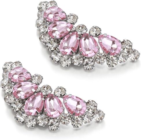 Flyonce Rhinestone Shoe Clips for Women Dress Shoes Decorative Shoe Jewelry Clips for Pumps Flats Shoe Accessories in Saudi Arabia
